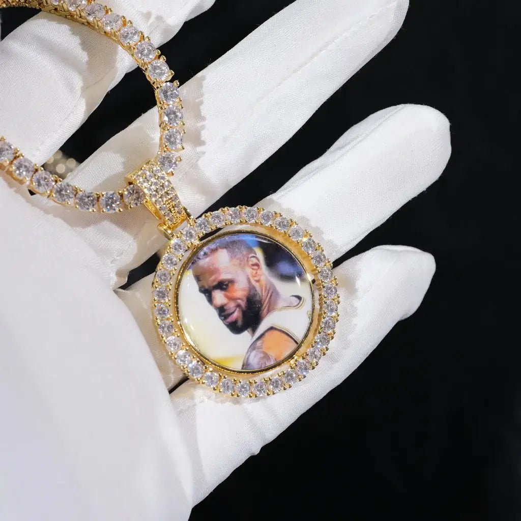 3D SPINNING 2-FACED CUSTOM PICTURE ROUND PENDANT - 42mm - TONGSHOP