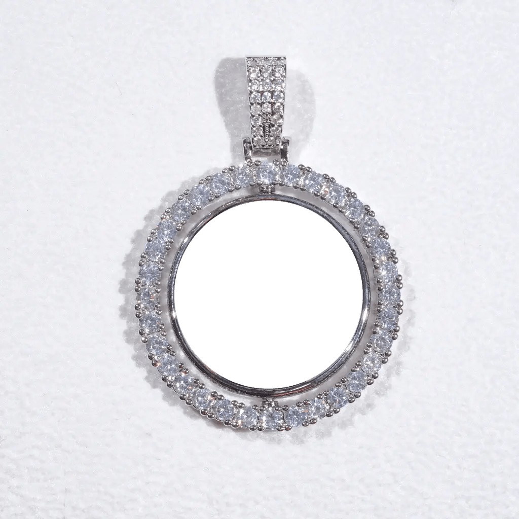 3D SPINNING 2-FACED CUSTOM PICTURE ROUND PENDANT - 42mm - TONGSHOP