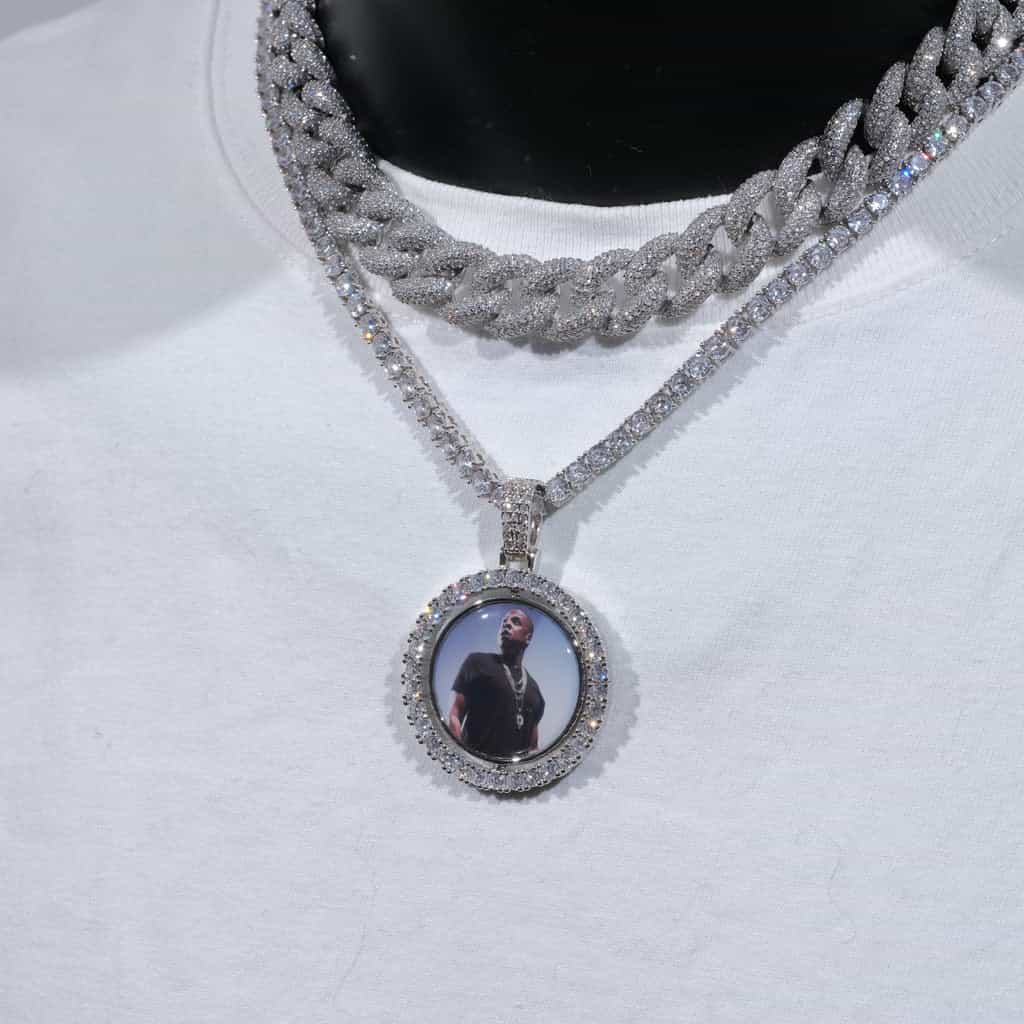 3D SPINNING 2-FACED CUSTOM PICTURE ROUND PENDANT - 42mm - TONGSHOP