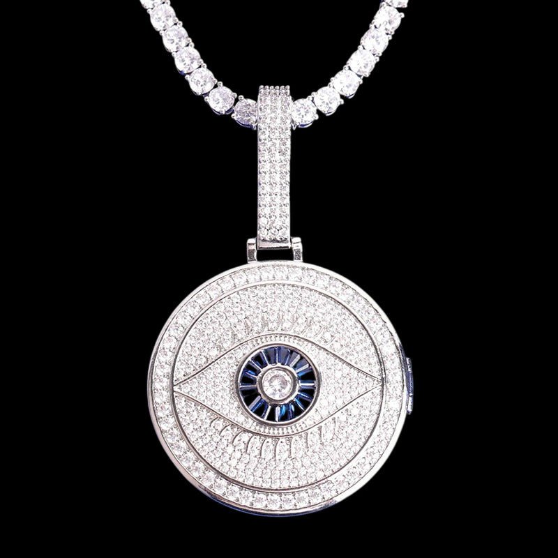 3D Customized Photo Flip God's Eye Round Pendant - 40mm - TONGSHOP / Length:16 / Length:18