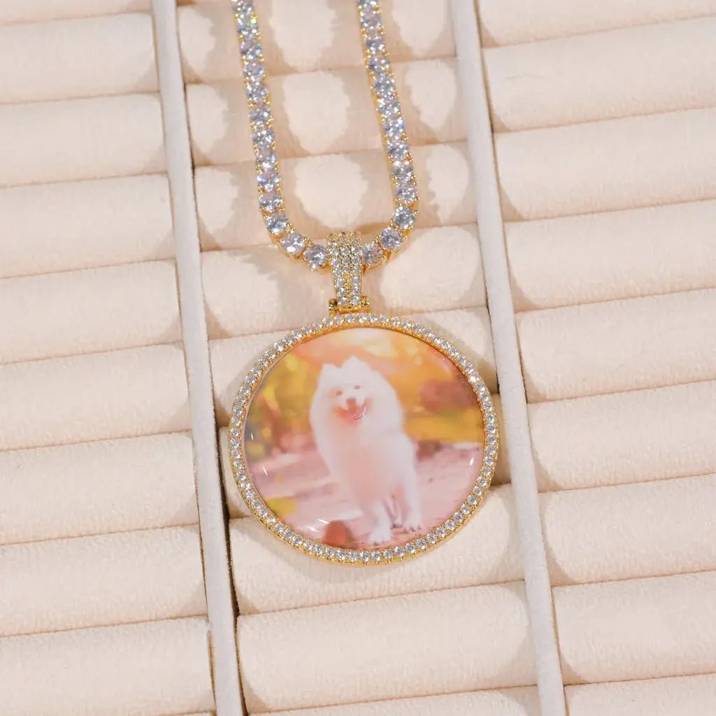 3D CIRCLE CUSTOM PICTURE PENDANT - TONGSHOP