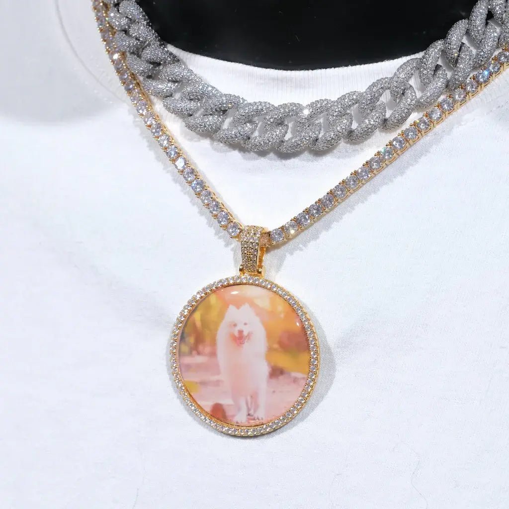 3D CIRCLE CUSTOM PICTURE PENDANT - TONGSHOP