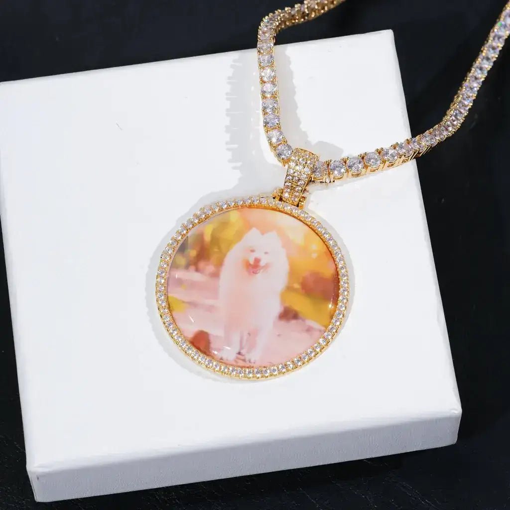 3D CIRCLE CUSTOM PICTURE PENDANT - TONGSHOP