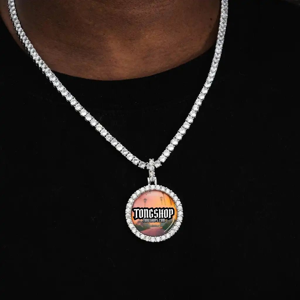 3D CIRCLE CUSTOM PICTURE PENDANT SMALL SIZE - TONGSHOP