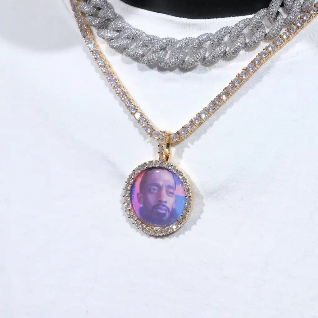 3D CIRCLE CUSTOM PICTURE PENDANT SMALL SIZE - TONGSHOP