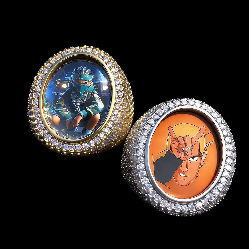 3D Custom Photo Oval Ring - TONGSHOP / Length:16 / Length:18