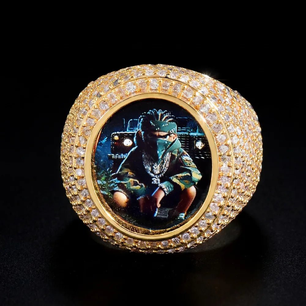 3D Custom Photo Oval Ring - TONGSHOP / Length:16 / Length:18