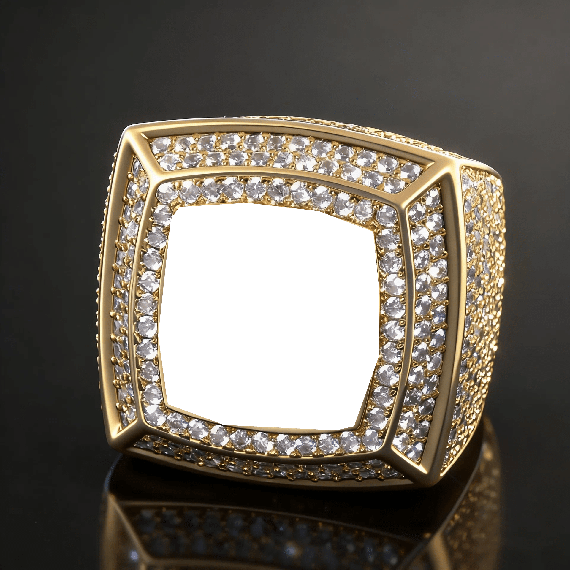 3D Custom Photo Square Ring - TONGSHOP / Length:16 / Length:18