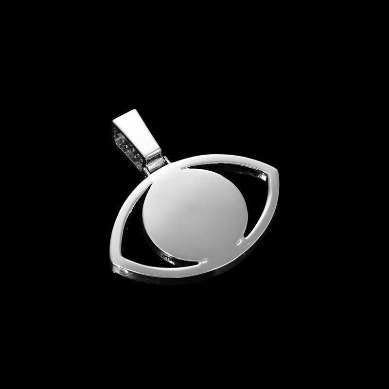 3D Evil Eye Photo Custom Commemorative Pendant - 40mm - TONGSHOP / Length:16 / Length:18