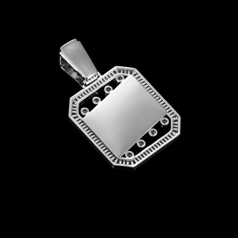 3D Quadrilateral Solid Photo Custom Commemorative Pendant - 30mm - TONGSHOP / Length:16 / Length:18