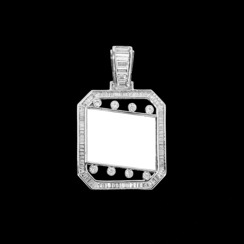 3D Quadrilateral Solid Photo Custom Commemorative Pendant - 30mm - TONGSHOP / Length:16 / Length:18