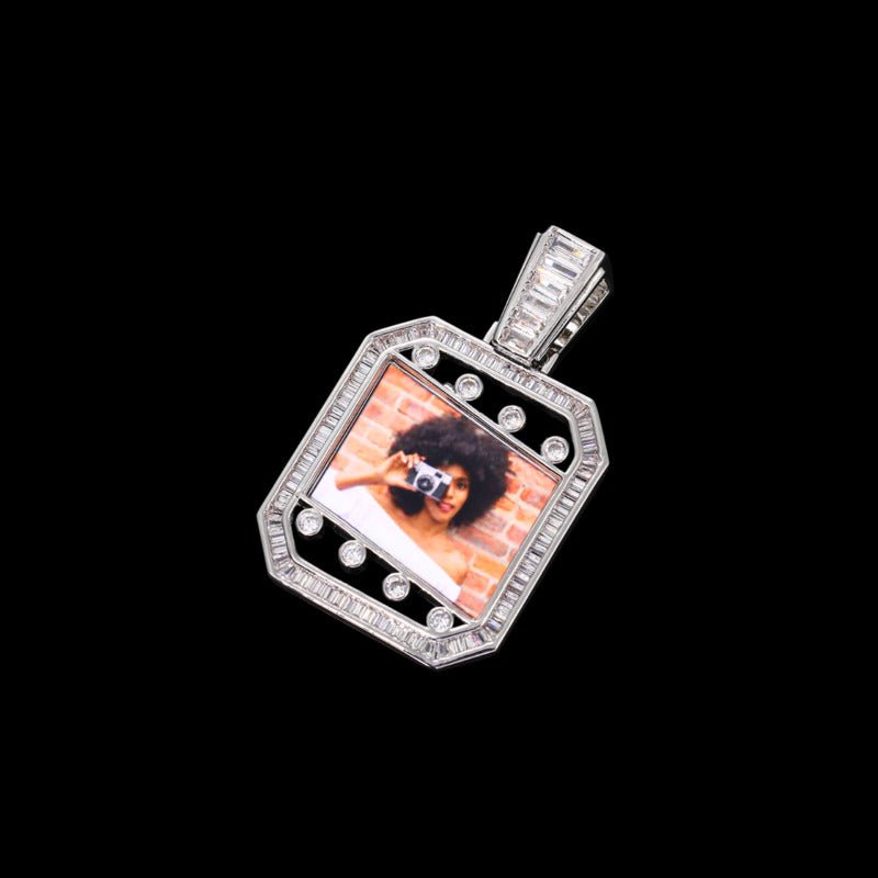 3D Quadrilateral Solid Photo Custom Commemorative Pendant - 30mm - TONGSHOP / Length:16 / Length:18