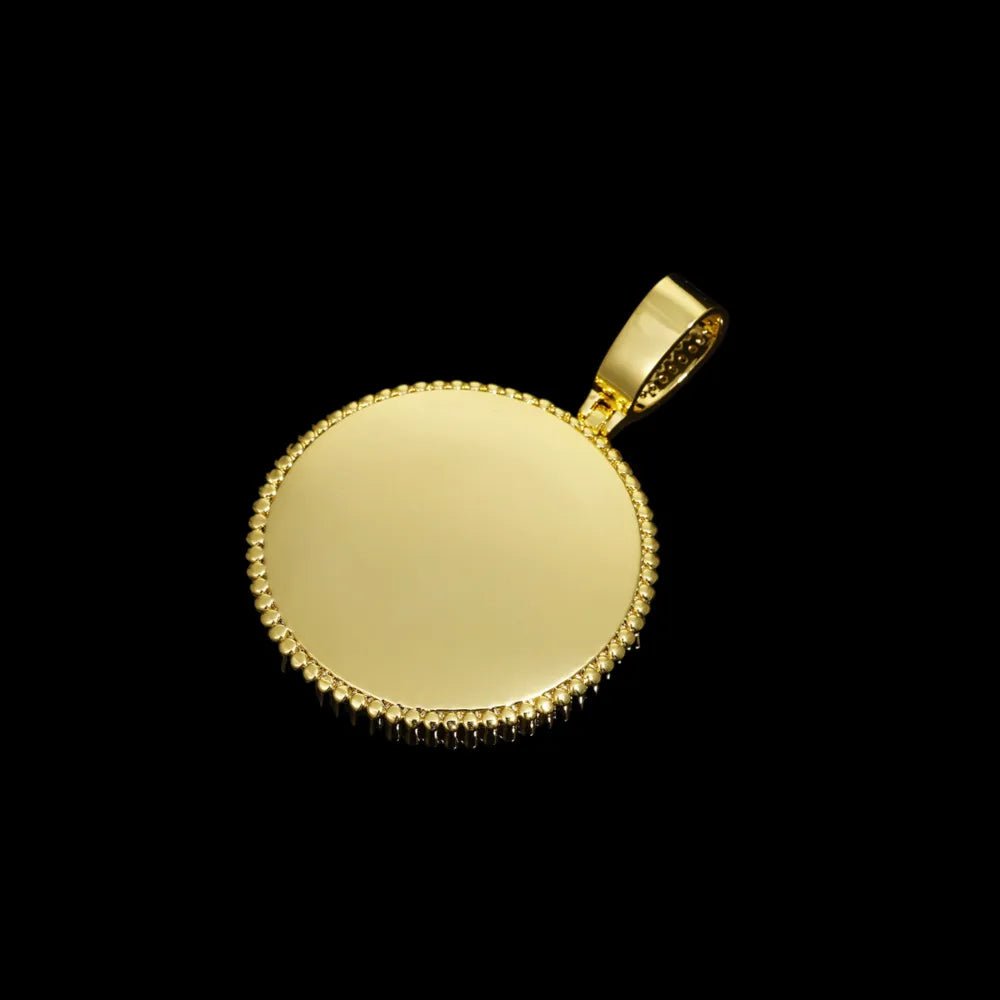 3D Round Solid Custom Photo Pendant - 37mm - TONGSHOP / Length:16 / Length:18