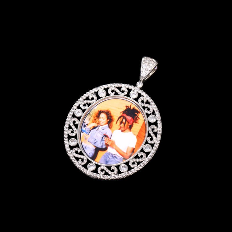 3D Round Solid Photo Custom Commemorative Pendant - 38mm - TONGSHOP / Length:16 / Length:18