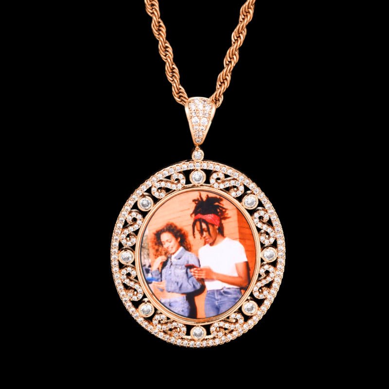 3D Round Solid Photo Custom Commemorative Pendant - 38mm - TONGSHOP / Length:16 / Length:18