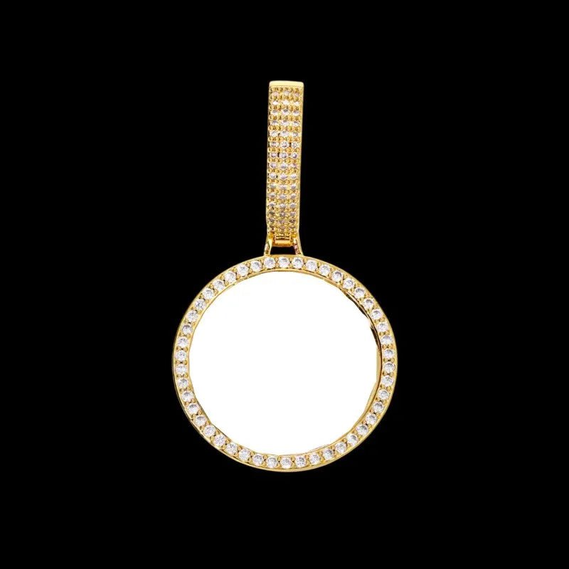 3D Small Solid Round Custom Photo Pendant - 35mm - TONGSHOP / Length:16 / Length:18