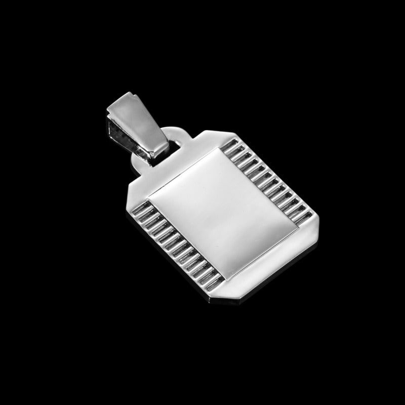 3D Square Solid Photo Custom Pendant - 30mm - TONGSHOP / Length:16 / Length:18