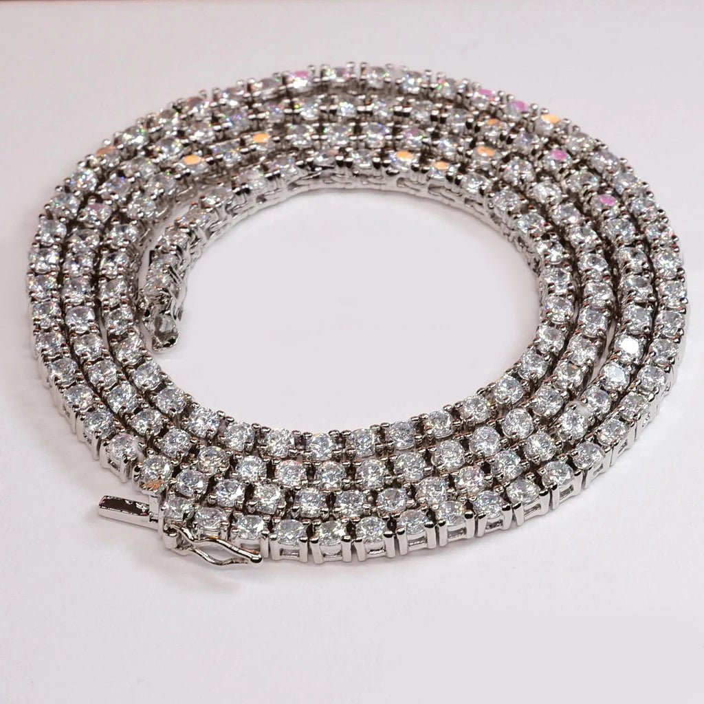 3mm 18K Gold - Plated Iced BlingBling Tennis Chain - TONGSHOP