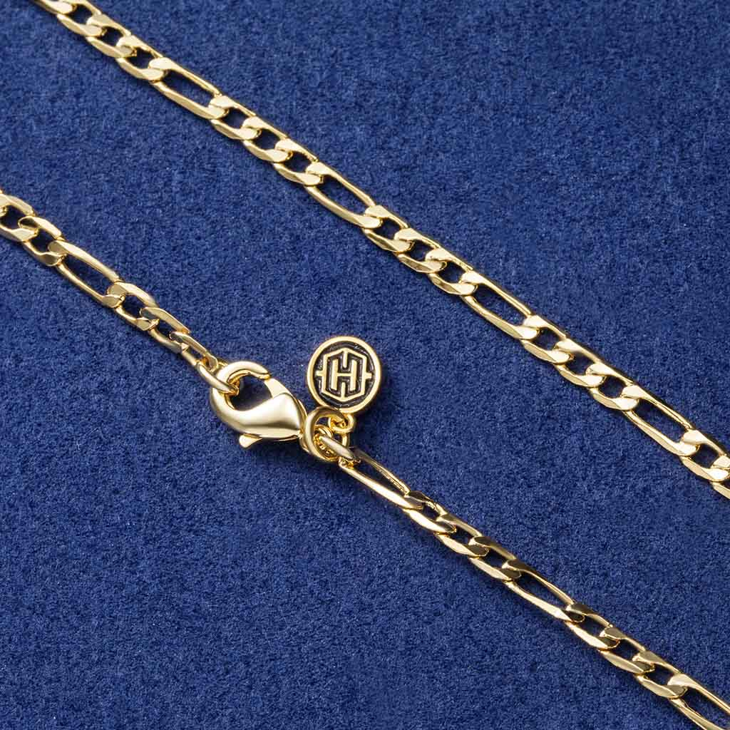 3mm Figaro Chain in Gold - TONGSHOP