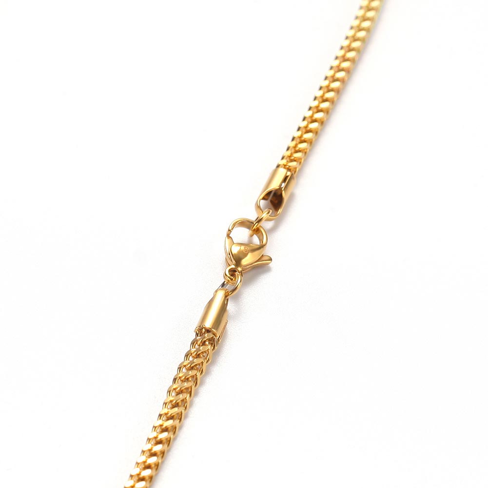 3mm Franco Box Chain in 18K Gold - TONGSHOP