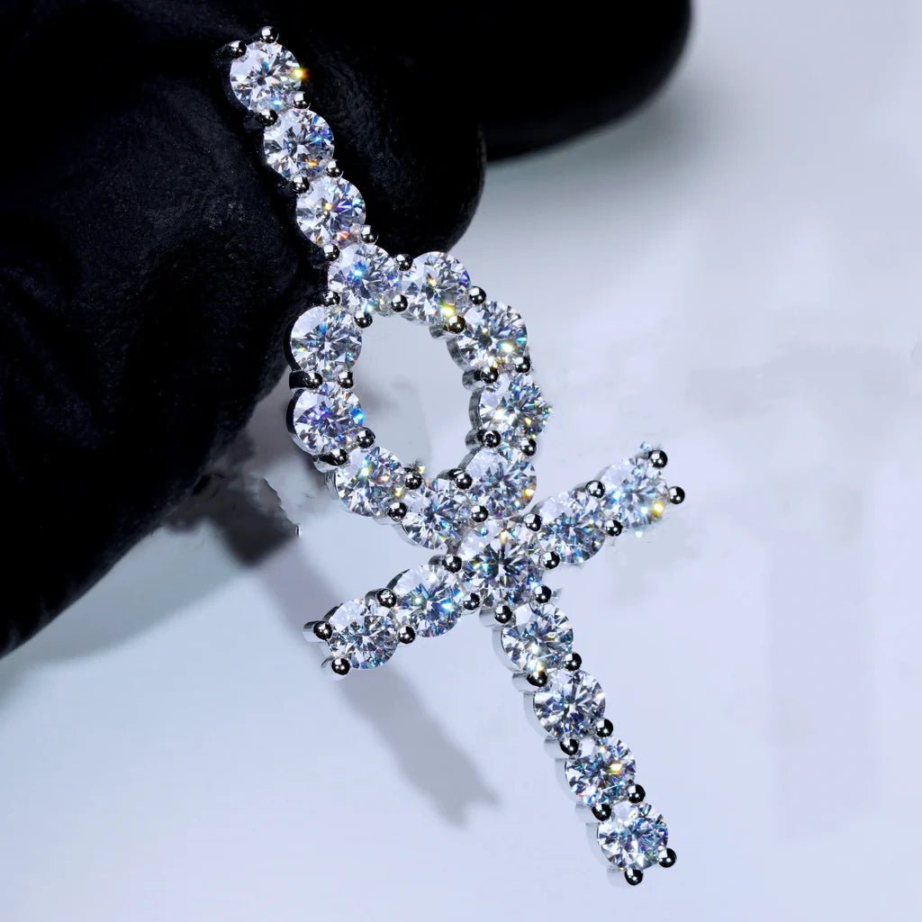 VVS Moissanite Ankh PENDANTS - 4.81 Carat - TONGSHOP / Length:16 / Length:18