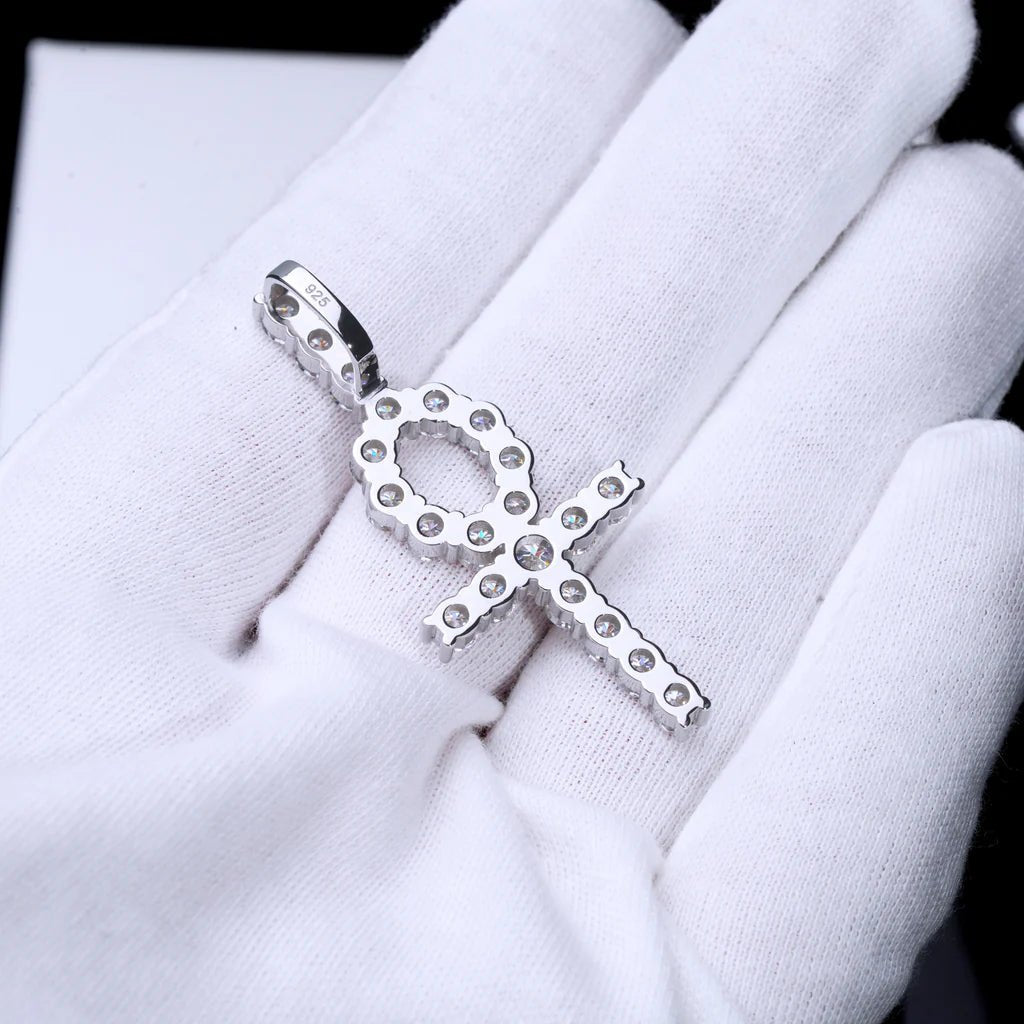 VVS Moissanite Ankh PENDANTS - 4.81 Carat - TONGSHOP / Length:16 / Length:18