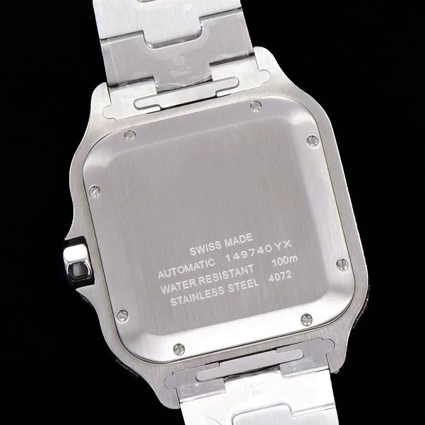 40mm VVS Moissanite Square Rose Gold Luxury Watch - TONGSHOP / Color:Rose Gold / Color:White Gold