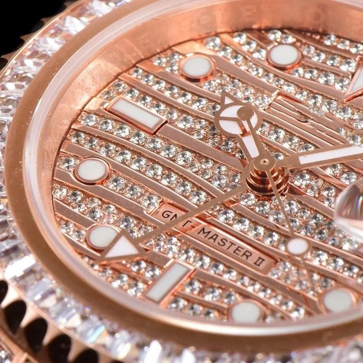 40mm Luxury VVS Moissanite Watch - Rose Gold