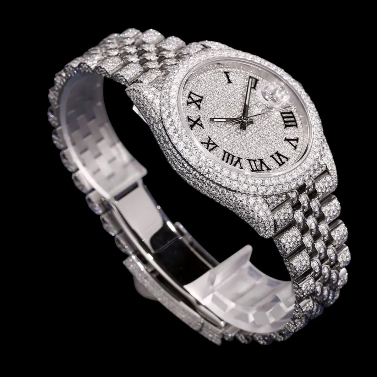 41mm Iced - Out VVS - Clarity Moissanite Watch - TONGSHOP / Style:White Gold / WATCH