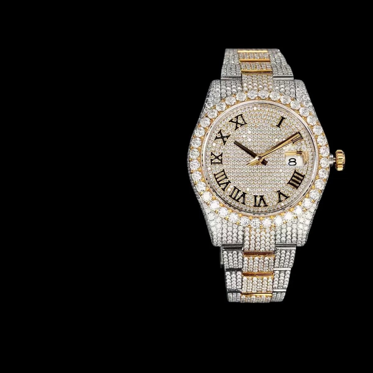 41mm Iced - Out VVS Moissanite Watch - TONGSHOP / Style:White Gold / WATCH