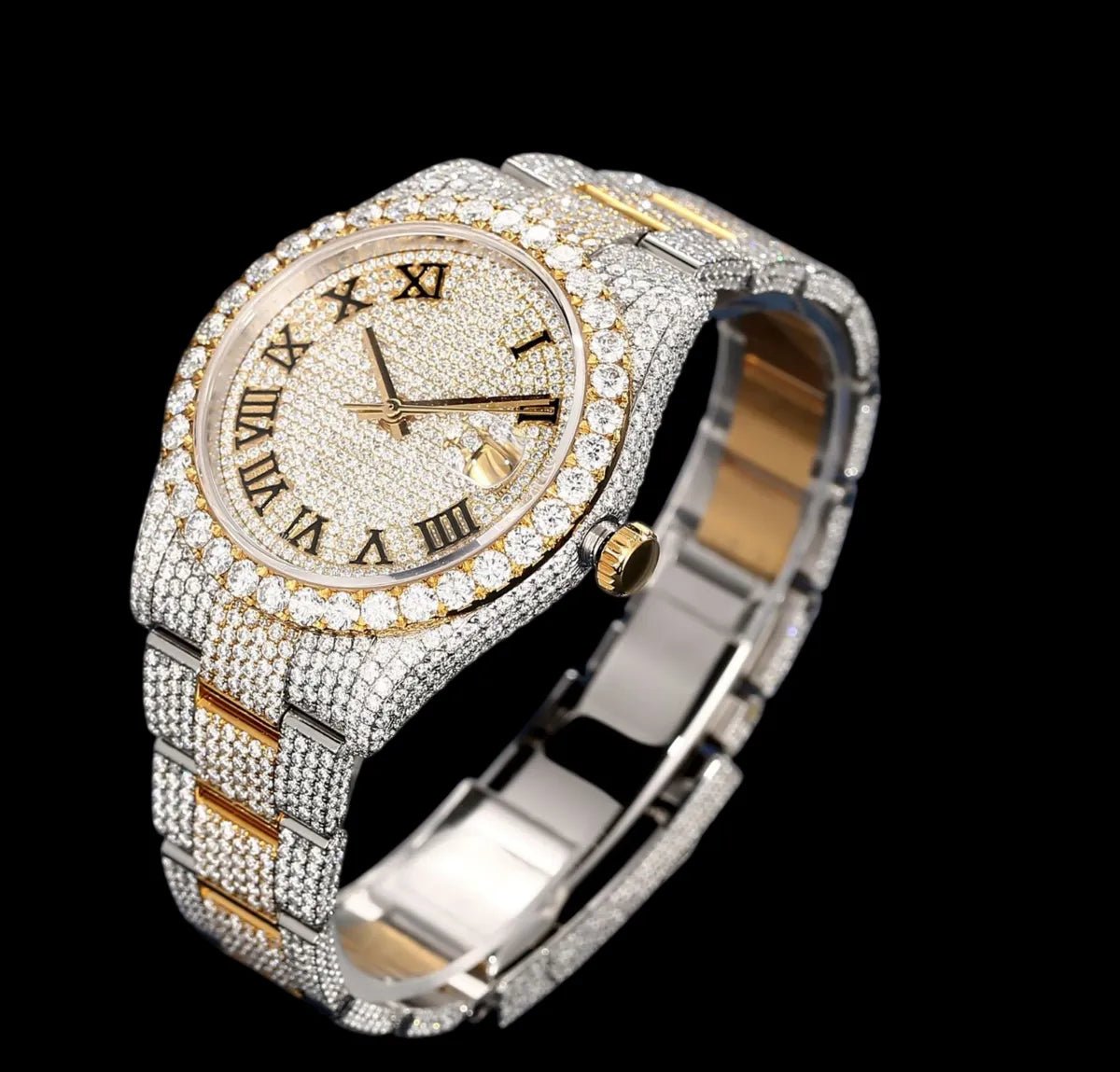 41mm Iced - Out VVS Moissanite Watch - TONGSHOP / Style:White Gold / WATCH