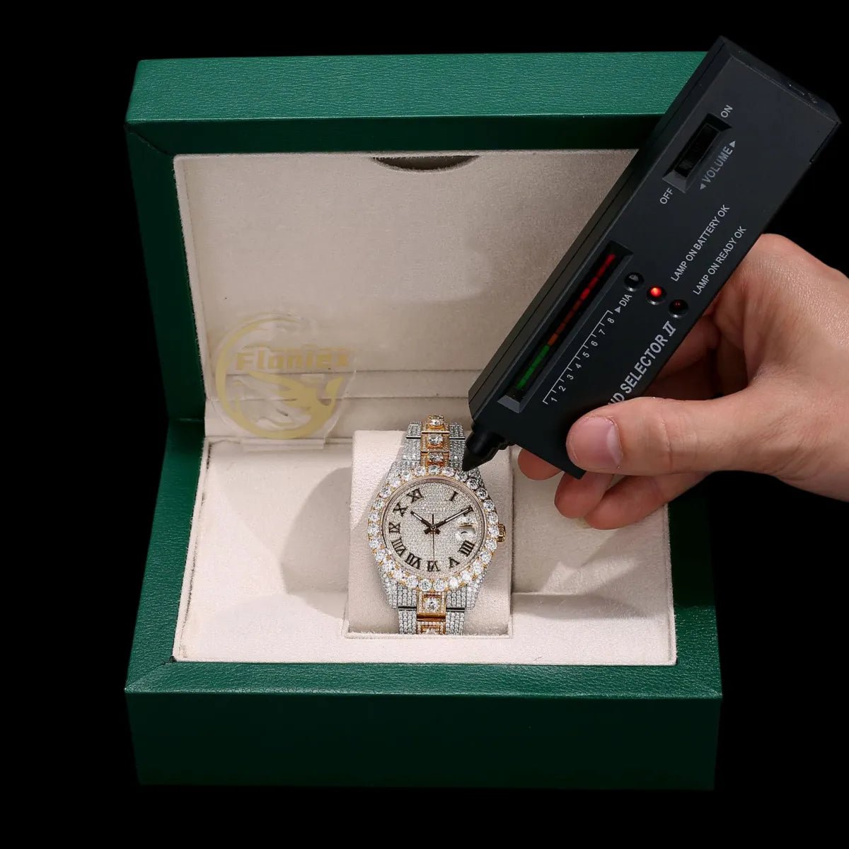 41mm Iced - Out VVS Moissanite Watch – Special Edition - TONGSHOP / Style:White Gold / WATCH