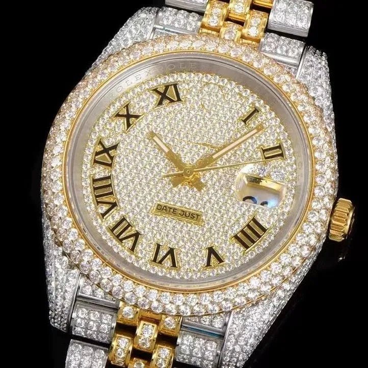 41mm Luxury VVS Moissanite Watch - TONGSHOP / Style:White Gold / WATCH