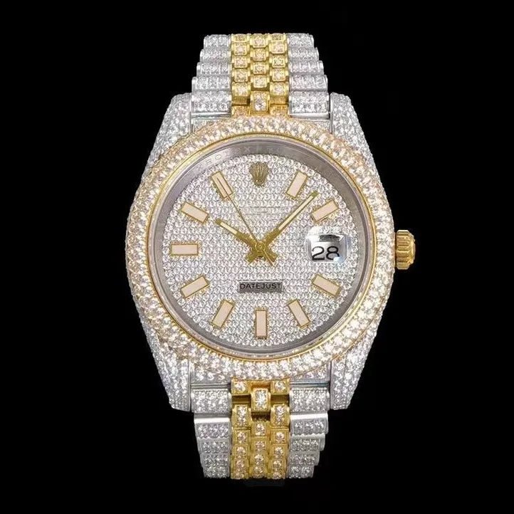 41mm VVS Moissanite Luxury Watch - TONGSHOP / Style:White Gold / WATCH