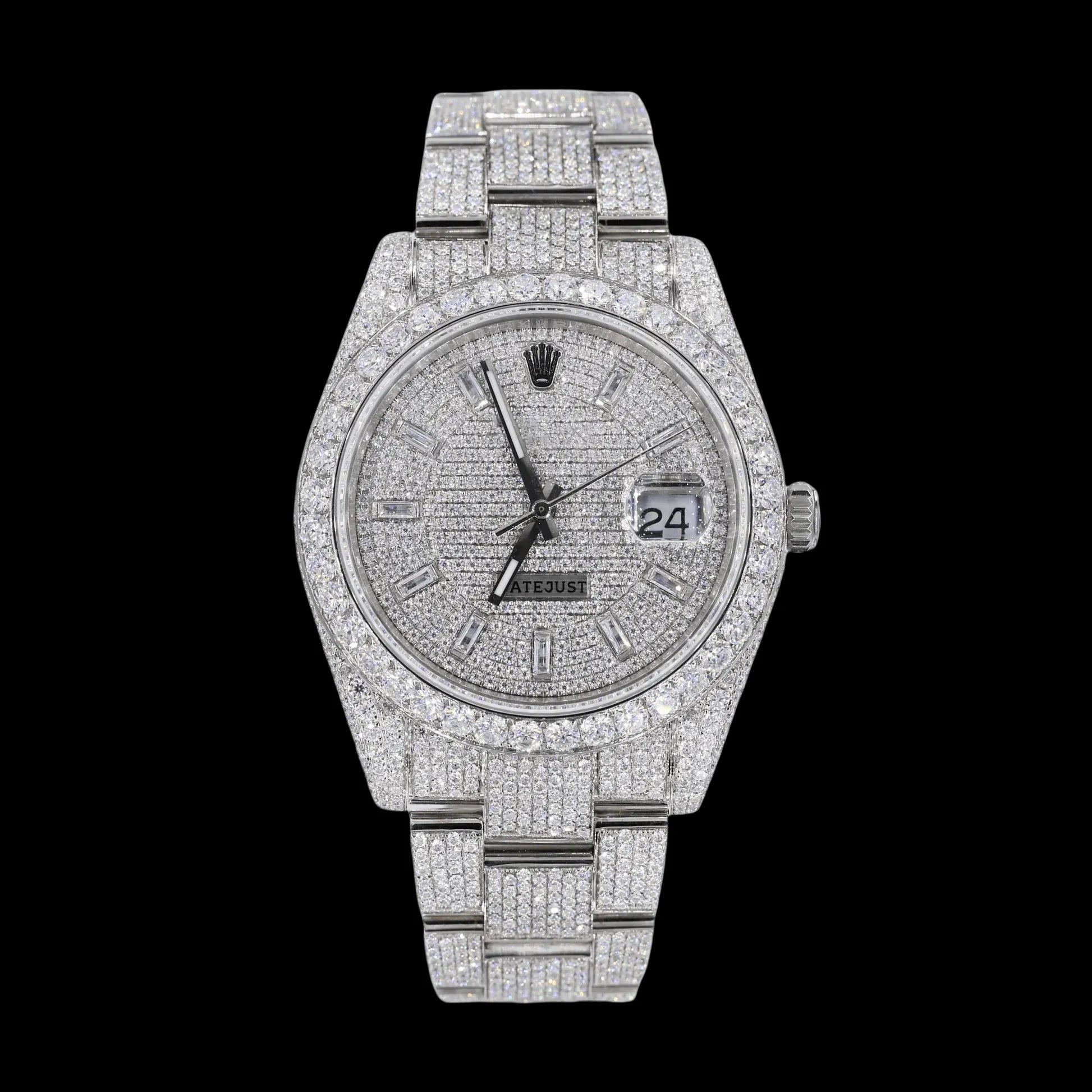 42MM Fully Iced Round Watch Era®316 - TONGSHOP / WATCH /