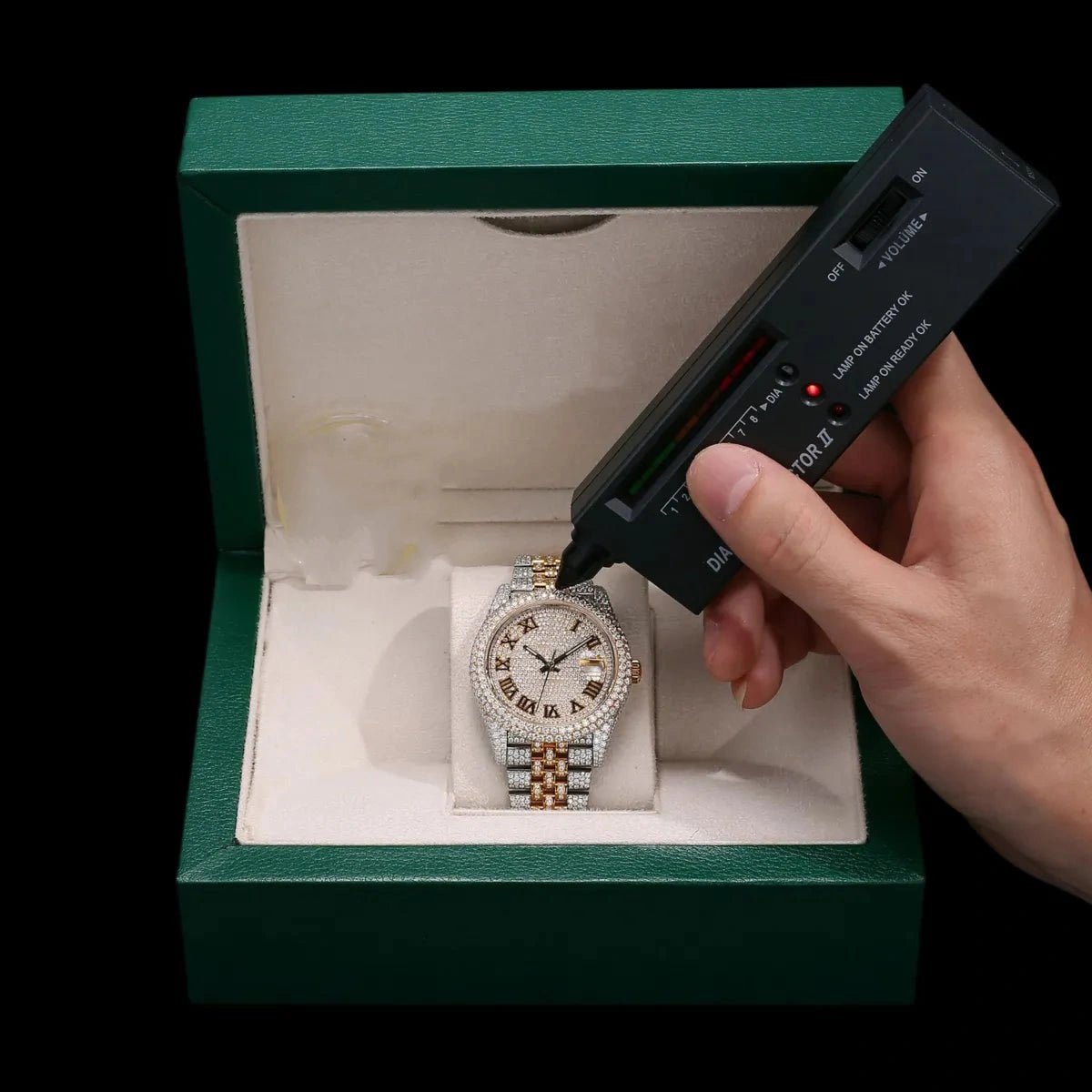 42mm Iced - Out Luxury VVS Moissanite Full - Diamond Watch - TONGSHOP / Style:White Gold / WATCH