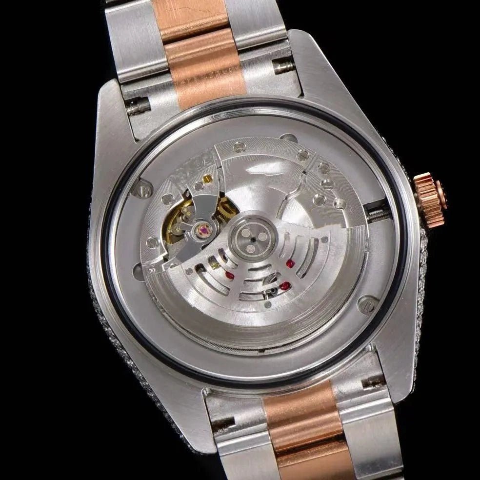 42mm Luxury VVS Moissanite Full - Diamond 904L Watch – Rose Gold - TONGSHOP / Style:White Gold / WATCH