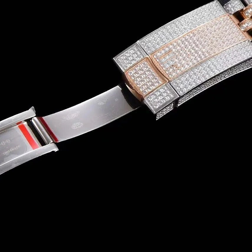 42mm VVS Moissanite 904L Full-Diamond Watch - Rose Gold