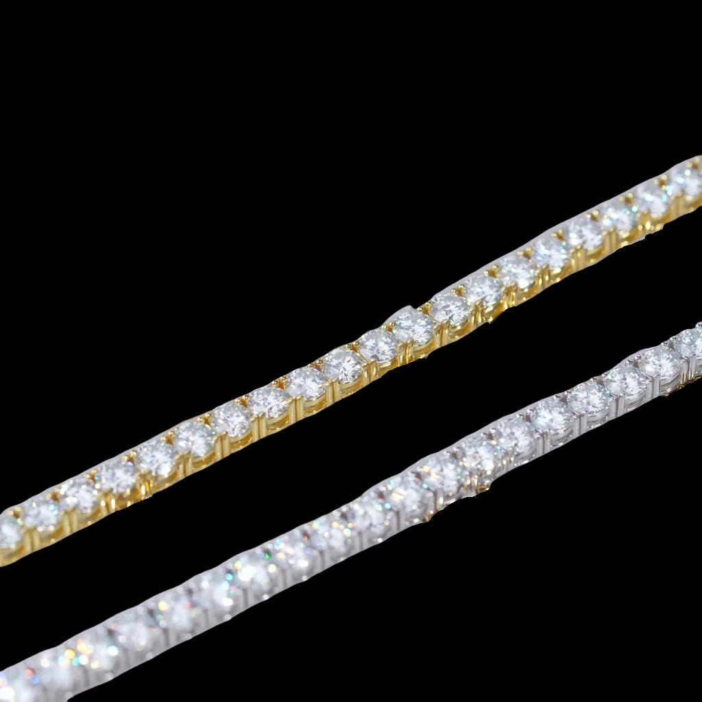 5MM 925S & VVS Moissanite Tennis Bracelet 18K Gold - TONGSHOP