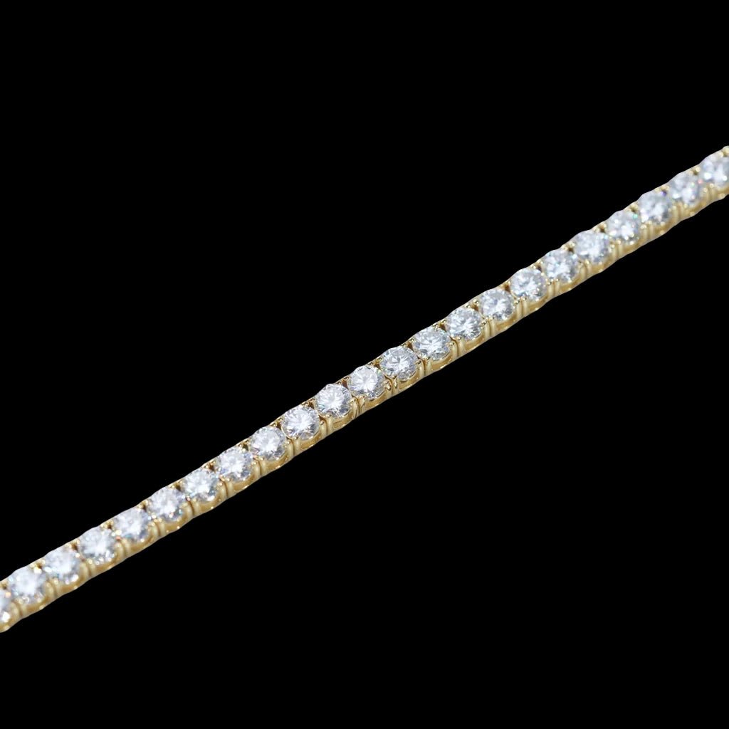 5MM 925S & VVS Moissanite Tennis Bracelet 18K Gold - TONGSHOP