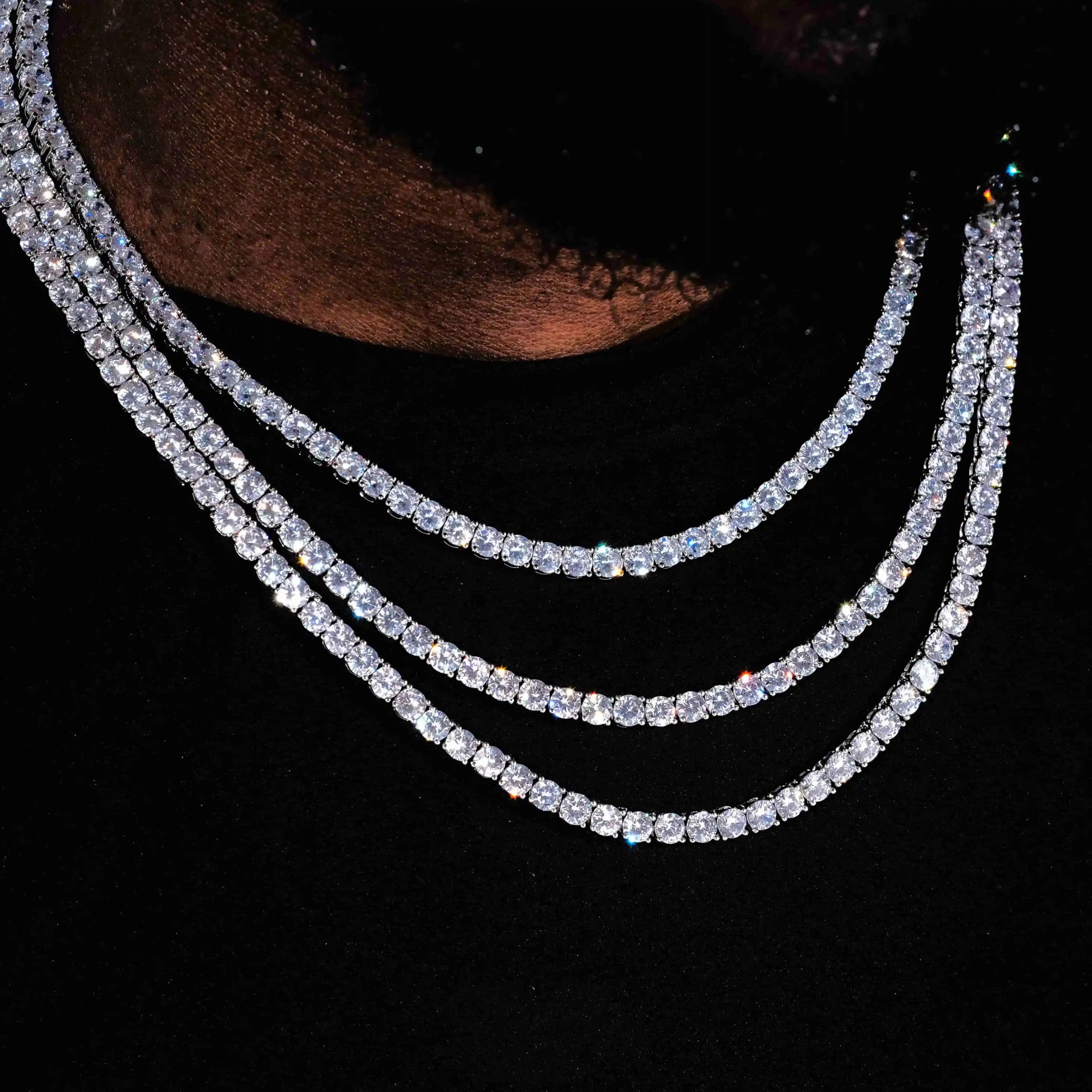 5mm 18K Gold - Plated Iced BlingBling Tennis Chain - TONGSHOP