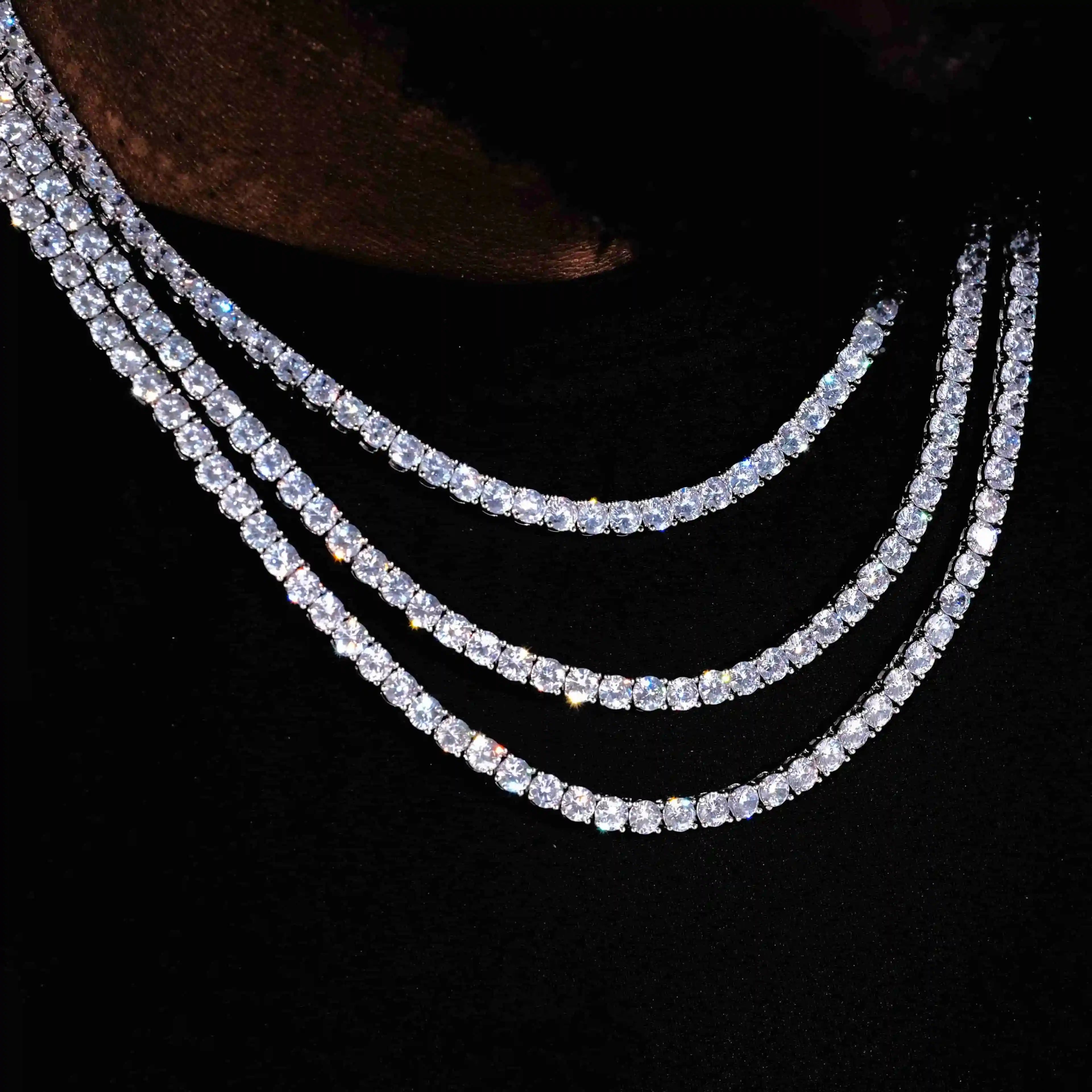 5mm 18K Gold - Plated Iced BlingBling Tennis Chain - TONGSHOP