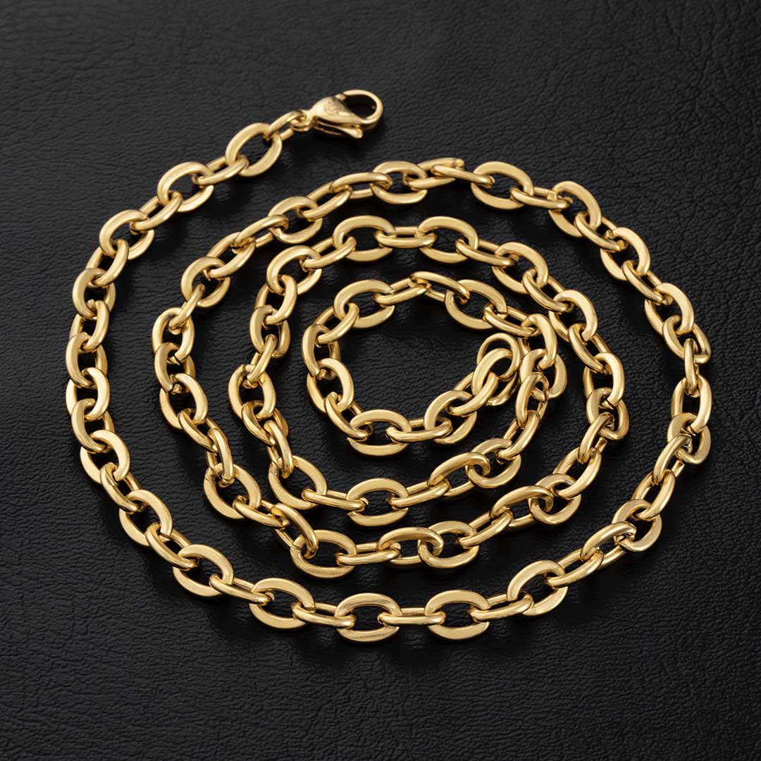 5mm Rolo Chain in Gold - TONGSHOP