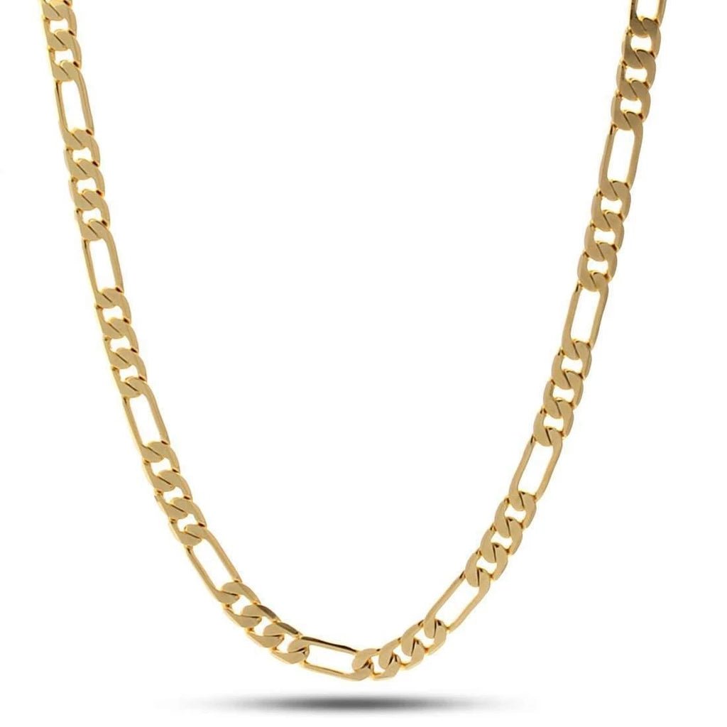 5mm Stainless Steel Figaro Chain in Gold - TONGSHOP