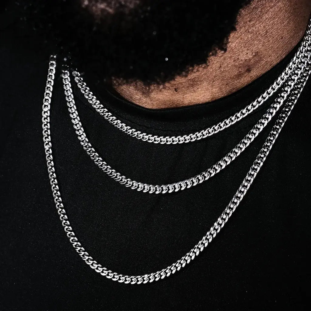 Miami Cuban Link Chain In White Gold - 5mm - TONGSHOP