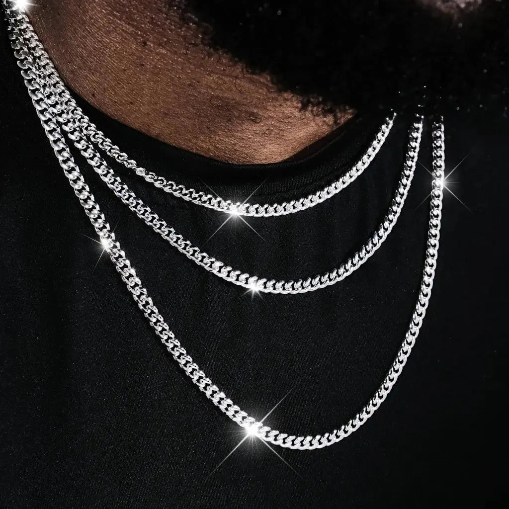 Miami Cuban Link Chain In White Gold - 5mm - TONGSHOP