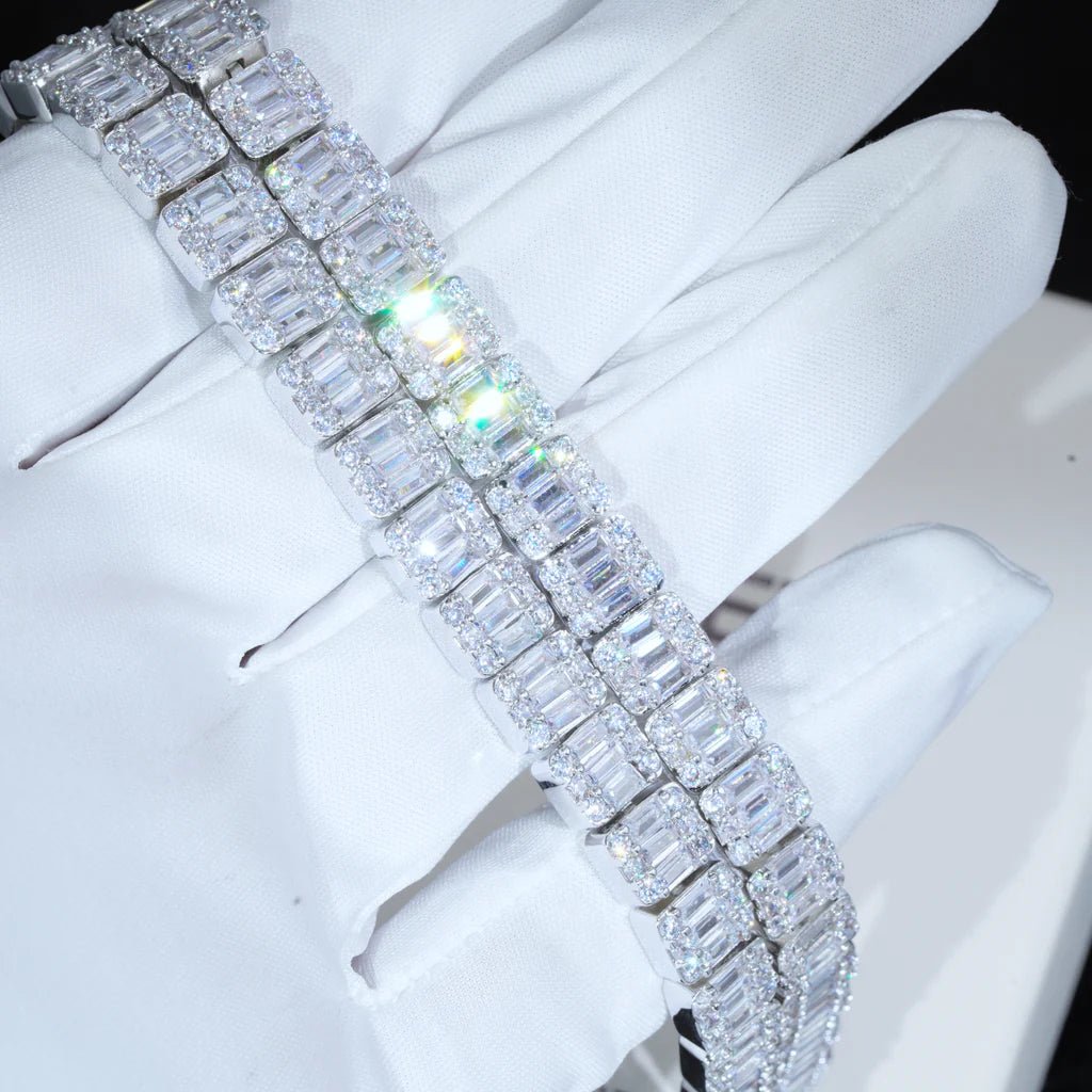 8mm Iced Square Baguette Tennis Bracelet - TONGSHOP / best - selling - bracelet / BestValue