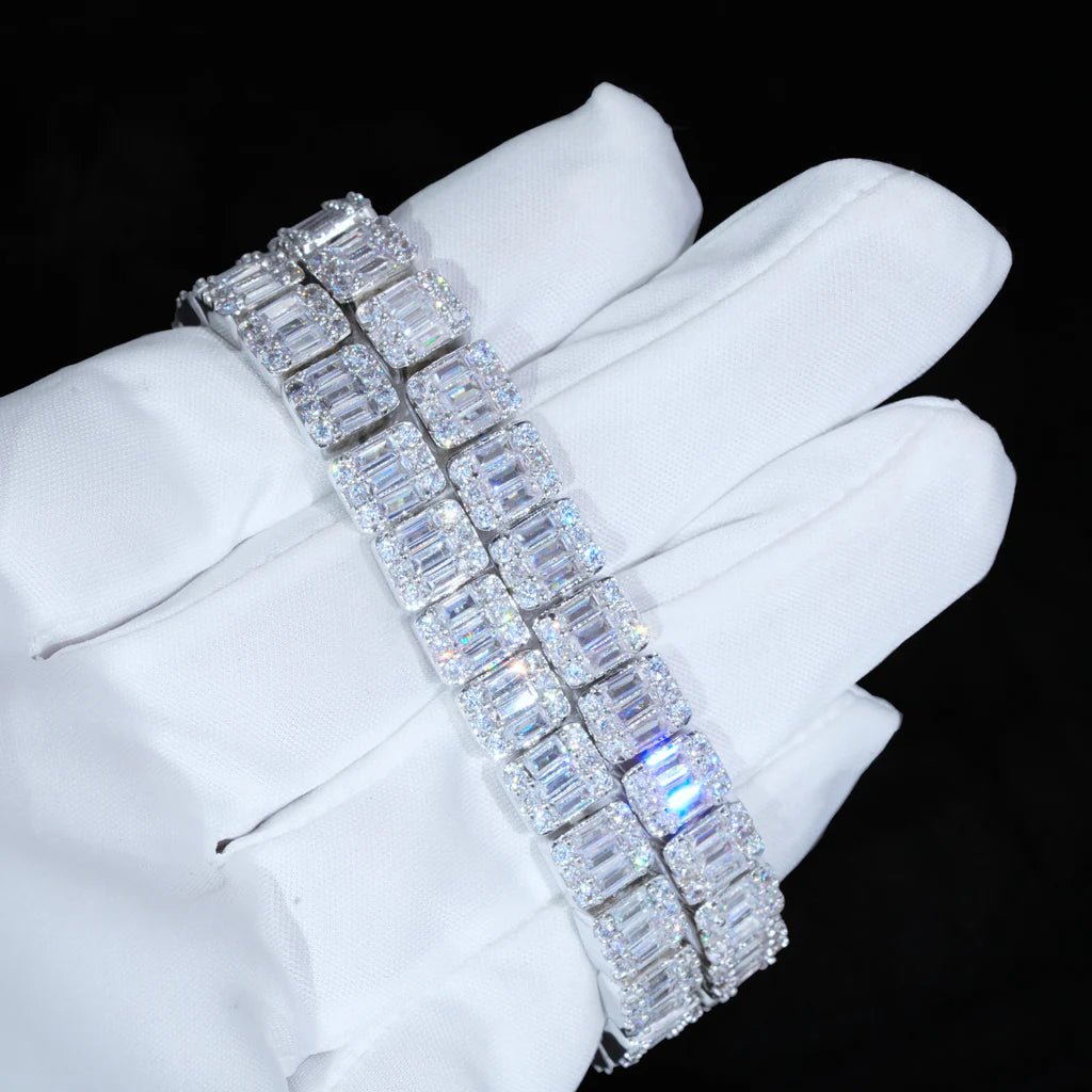 8mm Iced Square Baguette Tennis Bracelet - TONGSHOP / best - selling - bracelet / BestValue