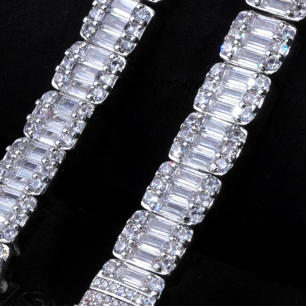 8mm Iced Square Baguette Tennis Bracelet - TONGSHOP / best - selling - bracelet / BestValue