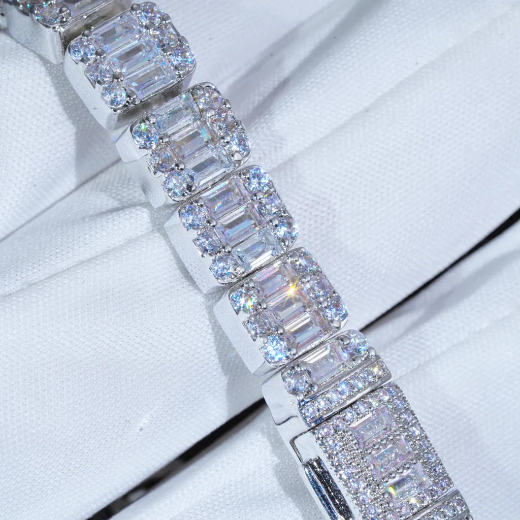 8mm Iced Square Baguette Tennis Bracelet - TONGSHOP / best - selling - bracelet / BestValue